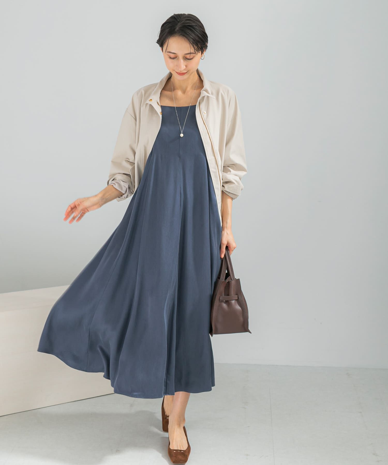 URBAN RESEARCH ROSSO「2WAYキュプラ混キャミワンピース」|ワンピース|