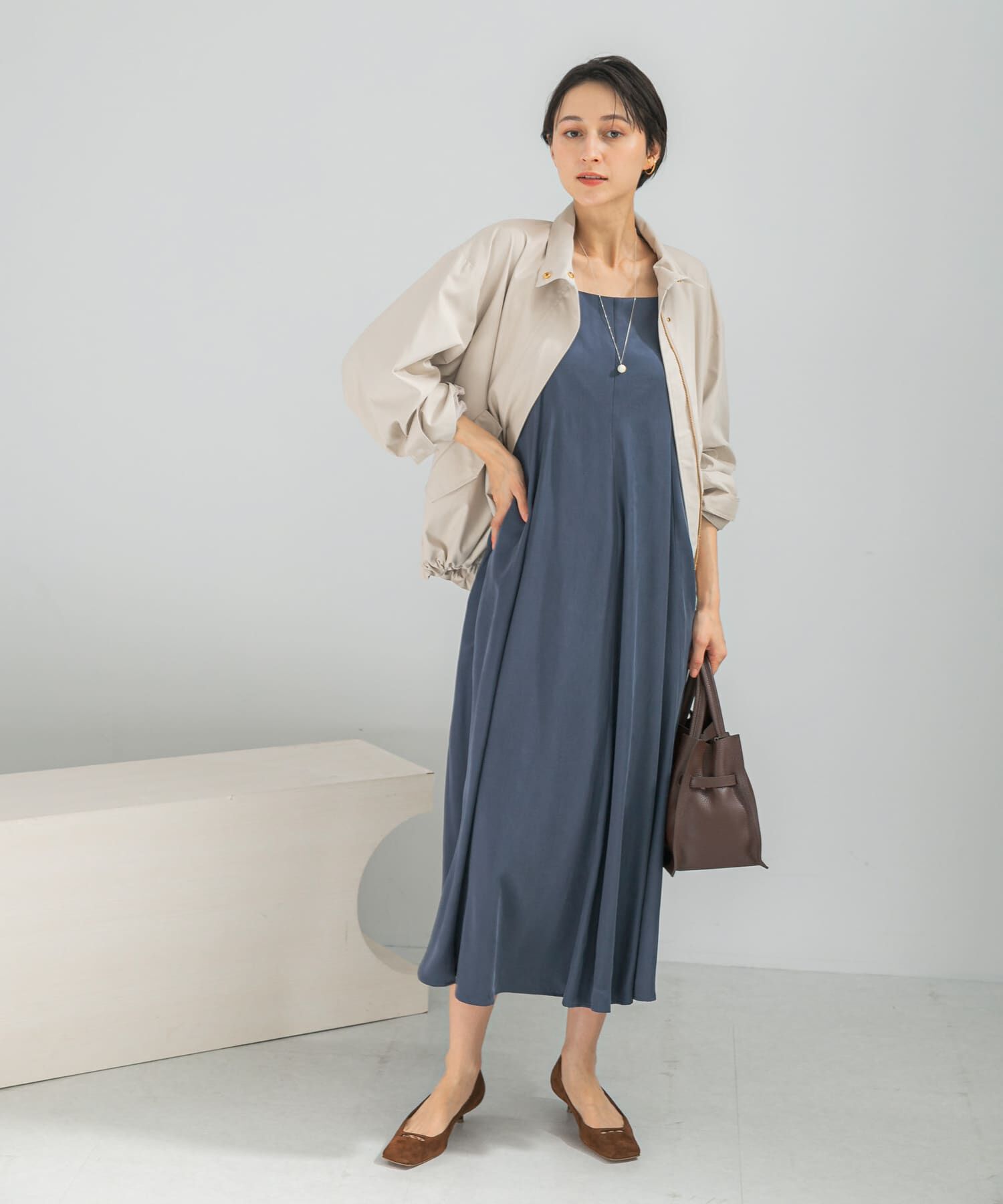 URBAN RESEARCH ROSSO「2WAYキュプラ混キャミワンピース」|ワンピース|