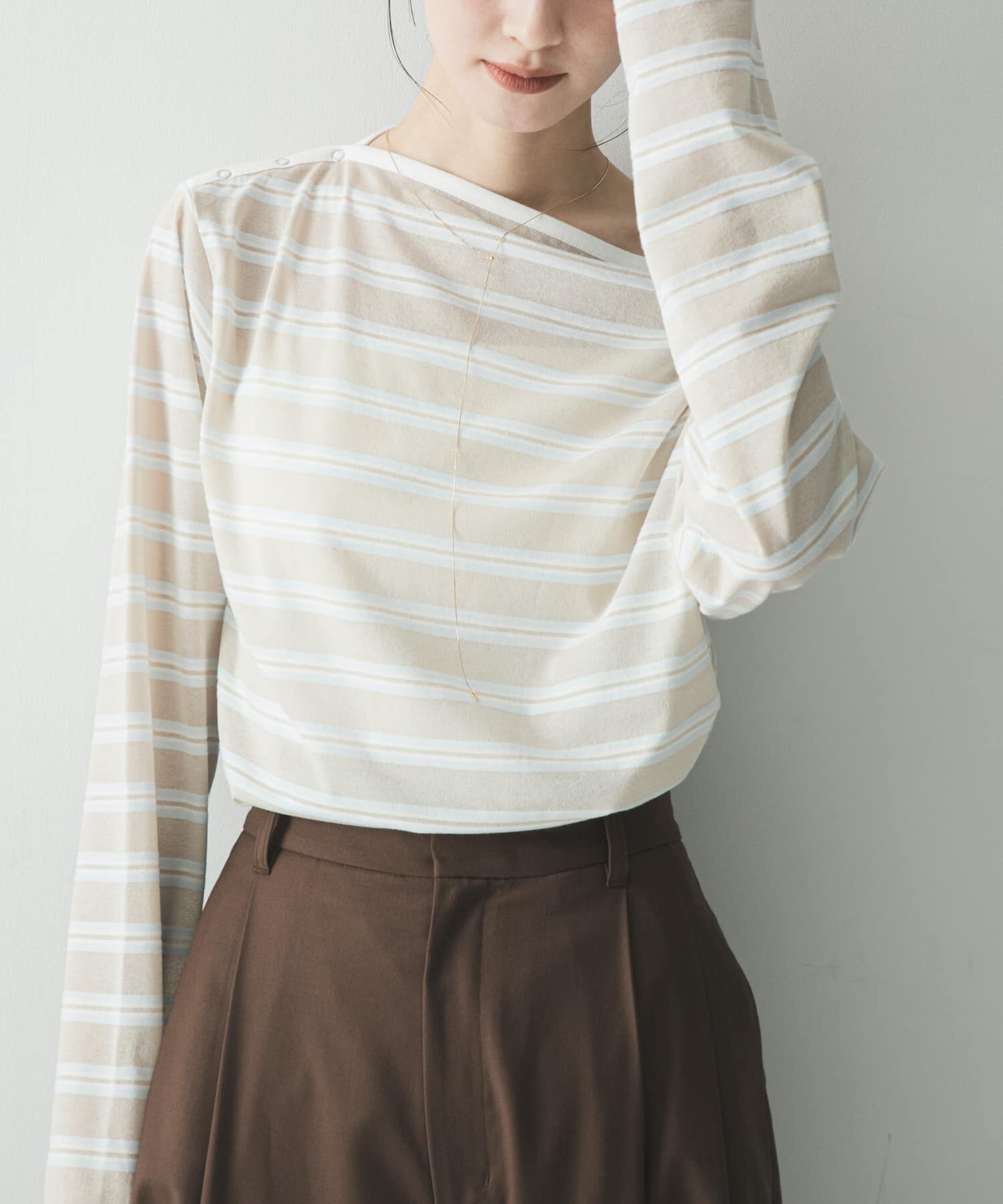 URBAN RESEARCH「マルチボーダー2WAYカットソー」|Tシャツ・カットソー|