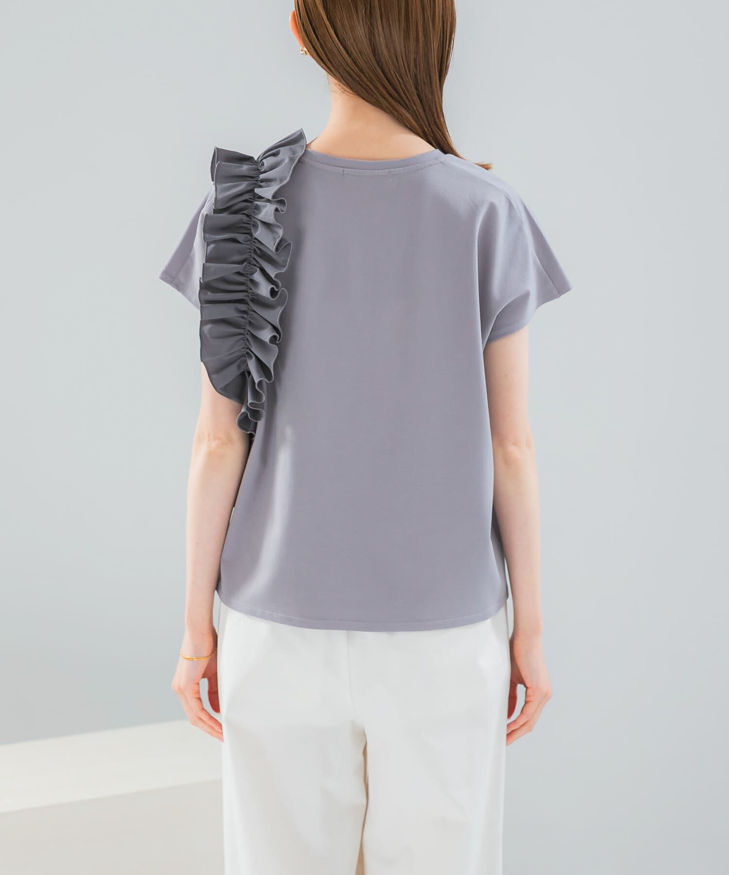 URBAN RESEARCH ROSSO「フリルドッキングTEEブラウス」|Tシャツ・カットソー|