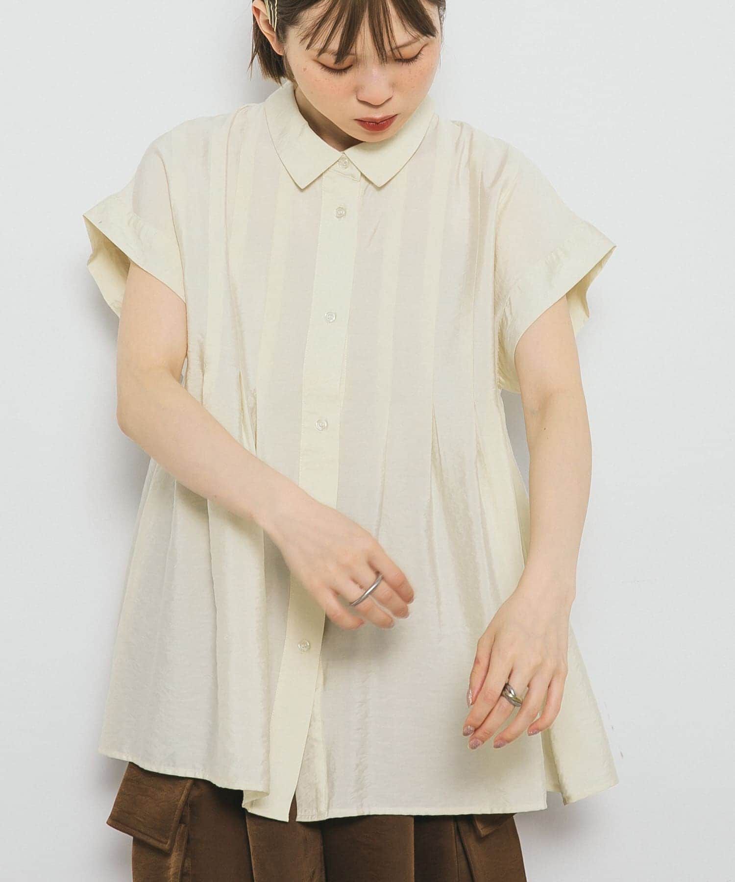  「スリーブレスタックフレアブラウス」|シャツ・ブラウス|