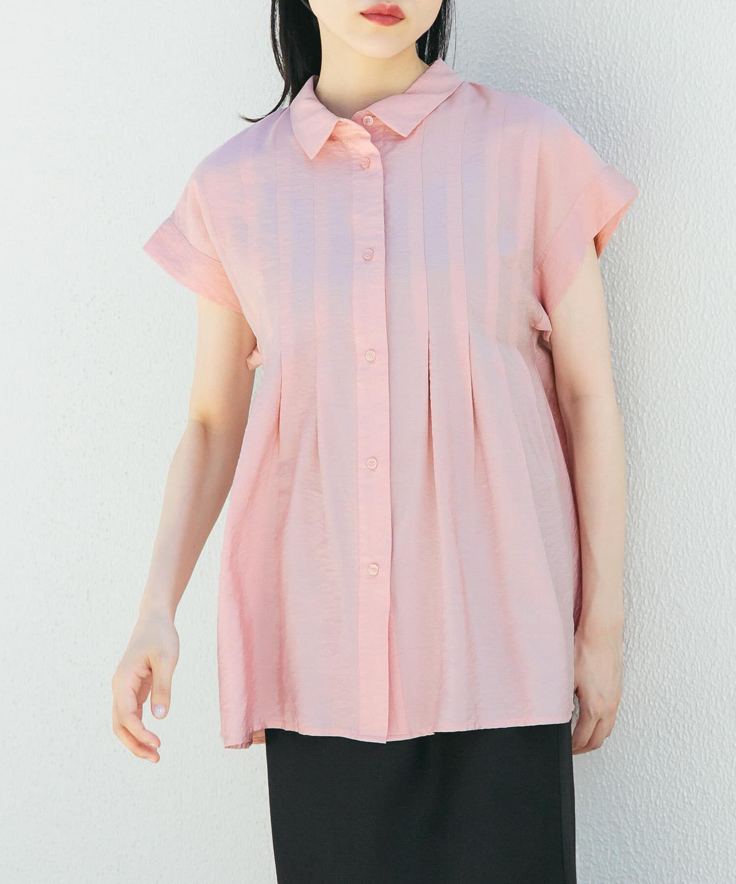  「スリーブレスタックフレアブラウス」|シャツ・ブラウス|