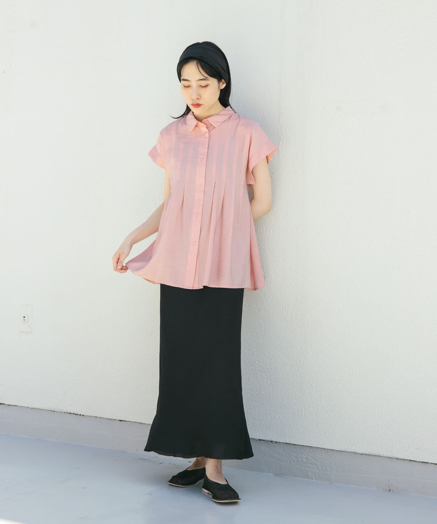  「スリーブレスタックフレアブラウス」|シャツ・ブラウス|