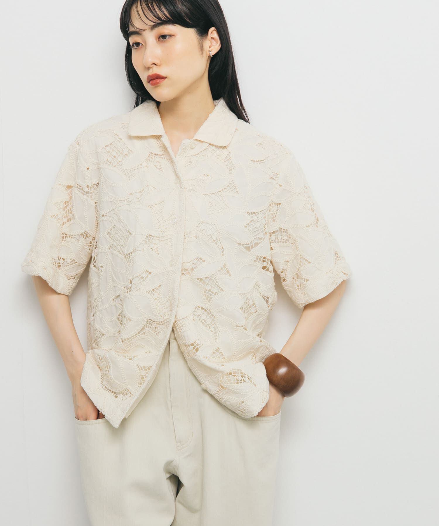  「ケミカルレースBIGシャツ」|シャツ・ブラウス|