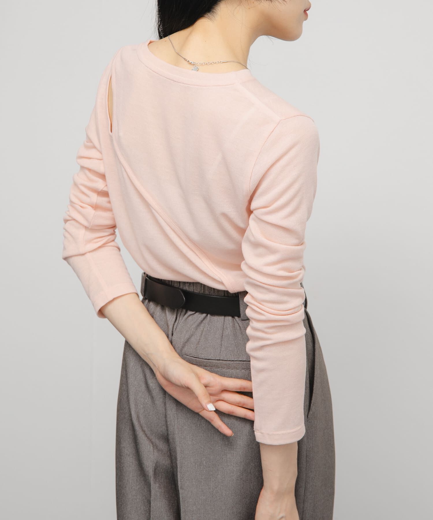  「シアーリブデザインカットソー」|Tシャツ・カットソー|