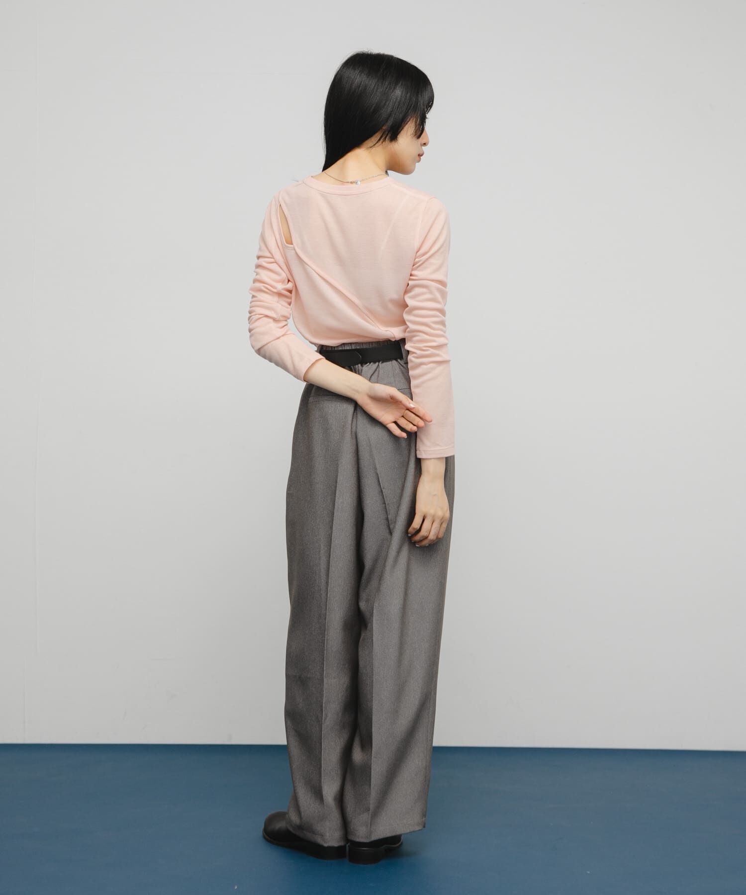  「シアーリブデザインカットソー」|Tシャツ・カットソー|