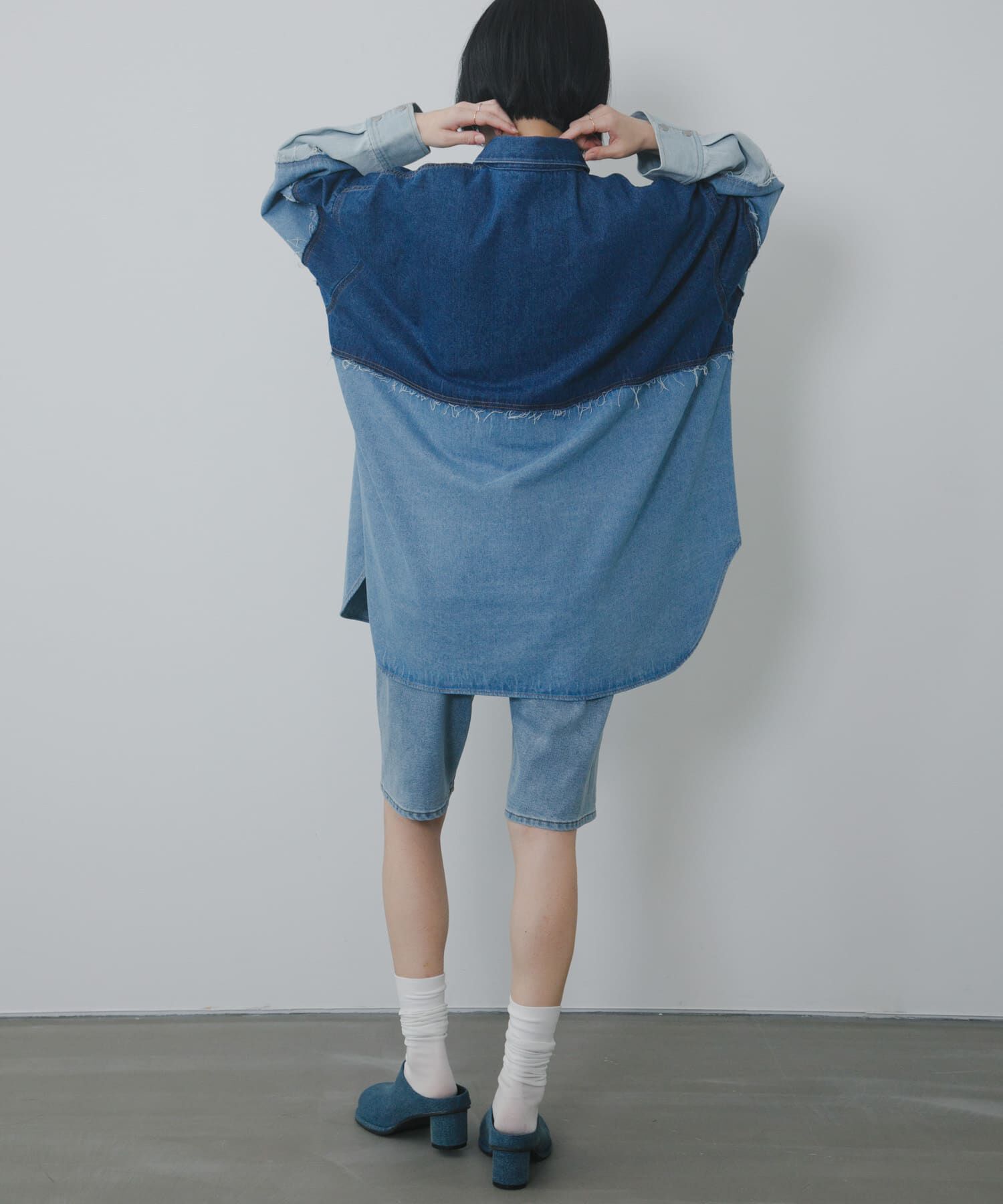  「『2サイズ展開』スリムハーフデニム」|その他|