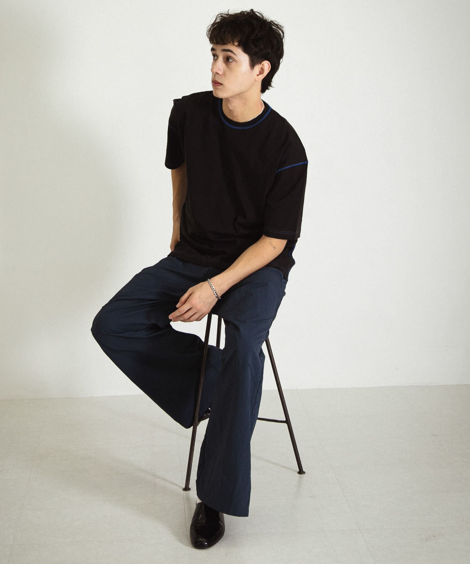 SENSE OF PLACE by URBAN RESEARCH「『ユニセックス』ハイショクステッチデザインT(5分袖)」|Tシャツ・カットソー|