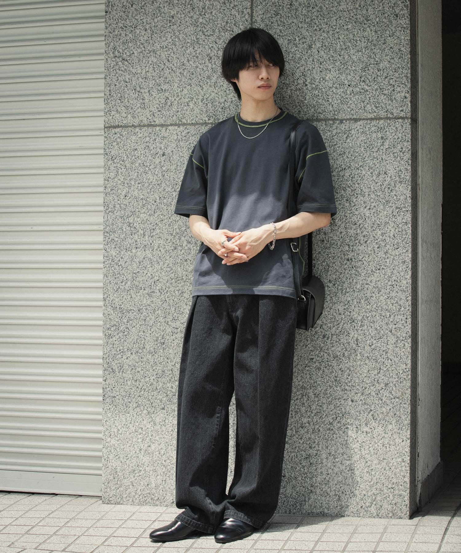 SENSE OF PLACE by URBAN RESEARCH「『ユニセックス』ハイショクステッチデザインT(5分袖)」|Tシャツ・カットソー|