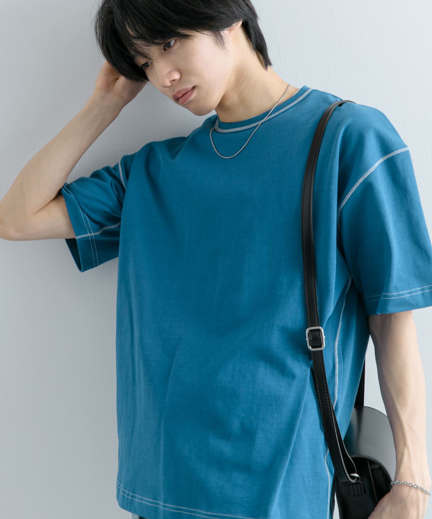 SENSE OF PLACE by URBAN RESEARCH「『ユニセックス』ハイショクステッチデザインT(5分袖)」|Tシャツ・カットソー|