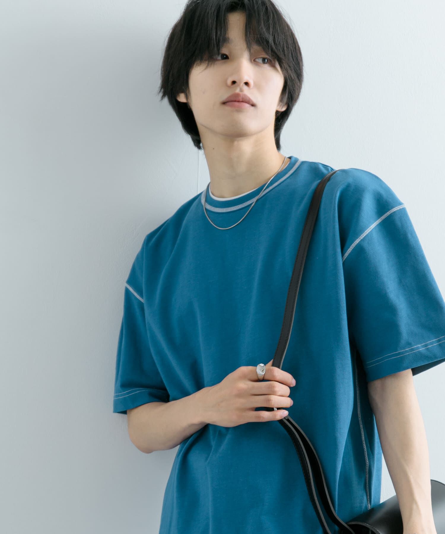 SENSE OF PLACE by URBAN RESEARCH「『ユニセックス』ハイショクステッチデザインT(5分袖)」|Tシャツ・カットソー|
