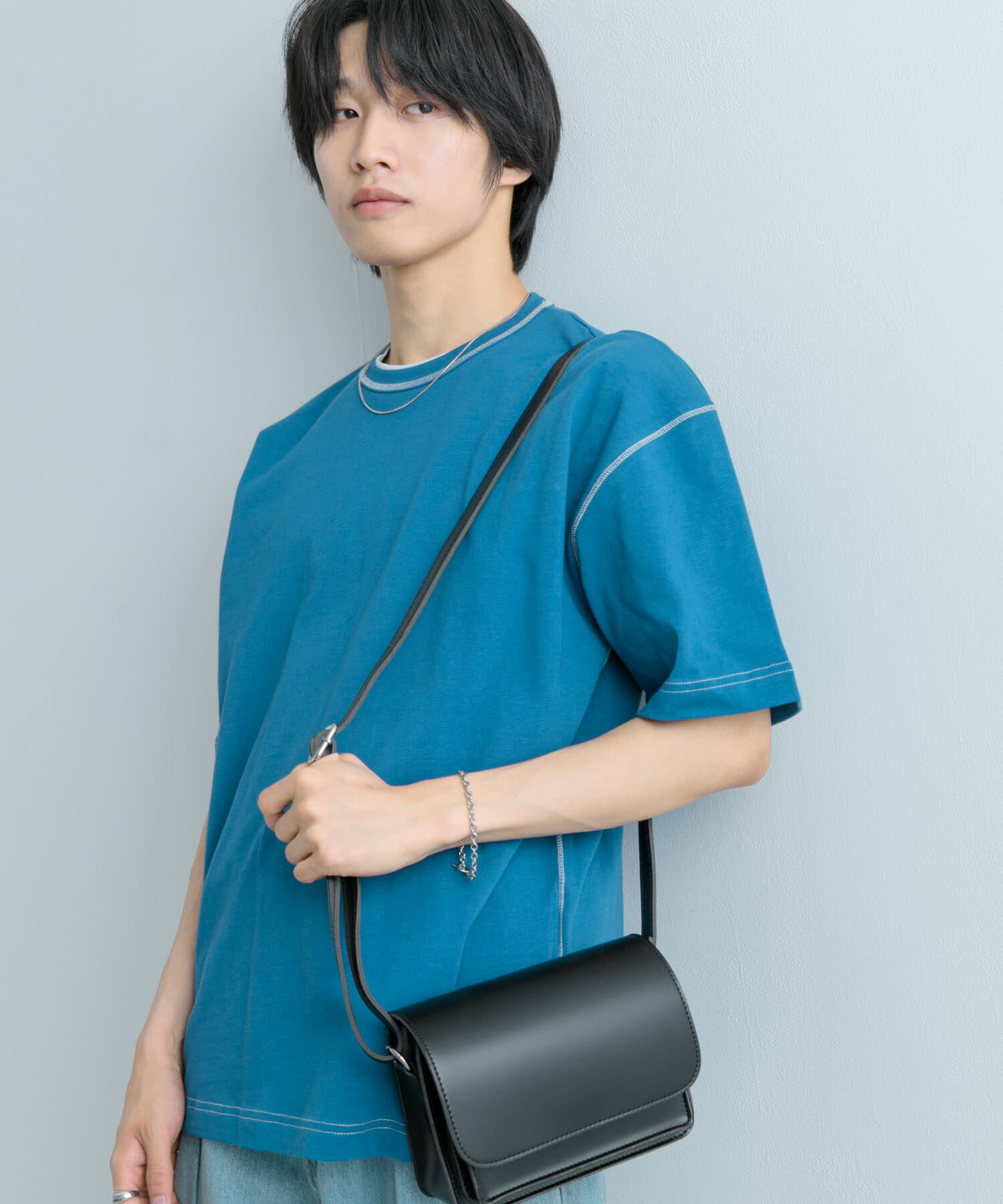 SENSE OF PLACE by URBAN RESEARCH「『ユニセックス』ハイショクステッチデザインT(5分袖)」|Tシャツ・カットソー|