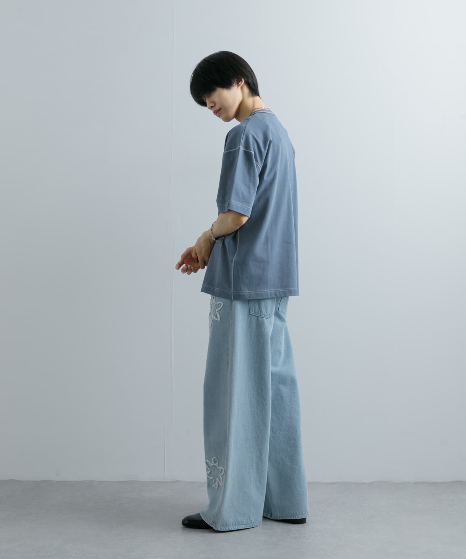 SENSE OF PLACE by URBAN RESEARCH「『ユニセックス』ハイショクステッチデザインT(5分袖)」|Tシャツ・カットソー|