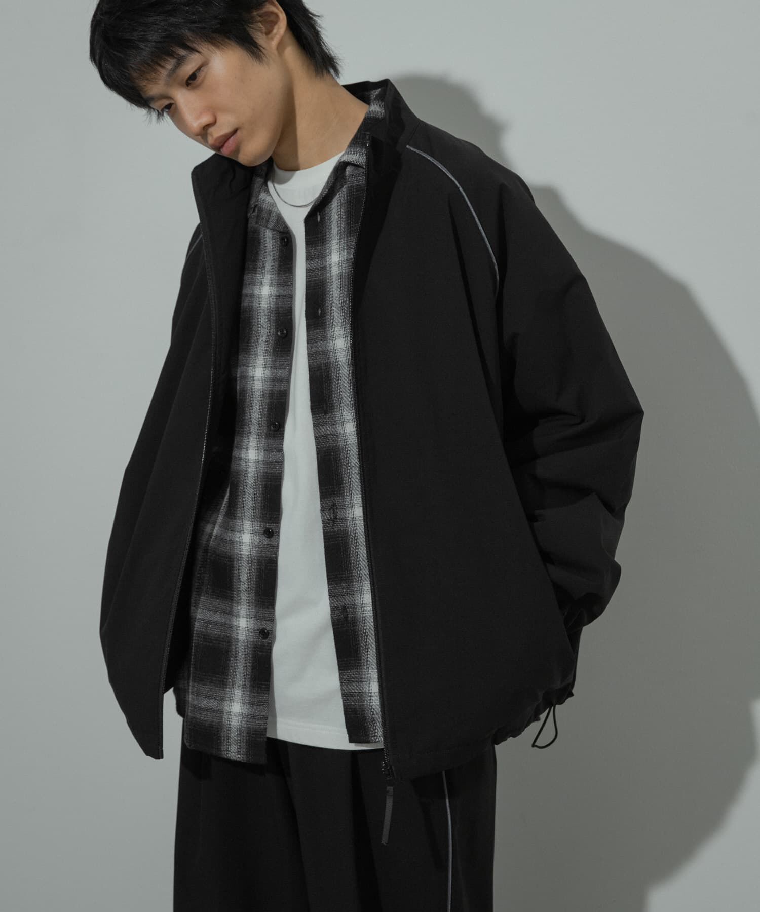 SENSE OF PLACE by URBAN RESEARCH「『セットアップ対応』パイピングスタンドブルゾン」|ブルゾン・スタジャン|