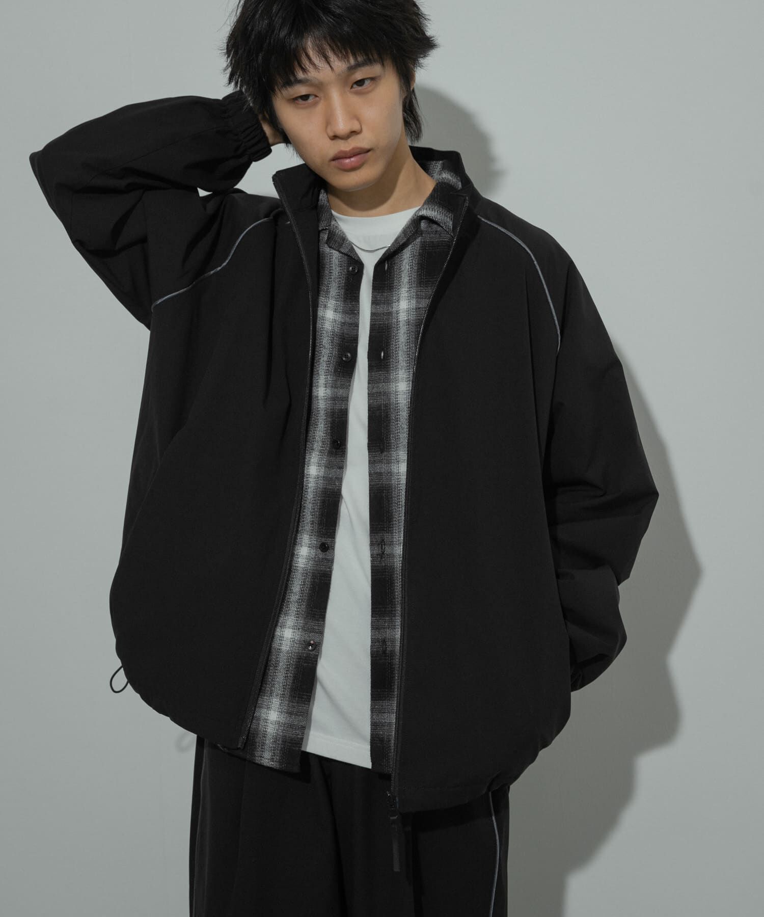 SENSE OF PLACE by URBAN RESEARCH「『セットアップ対応』パイピングスタンドブルゾン」|ブルゾン・スタジャン|