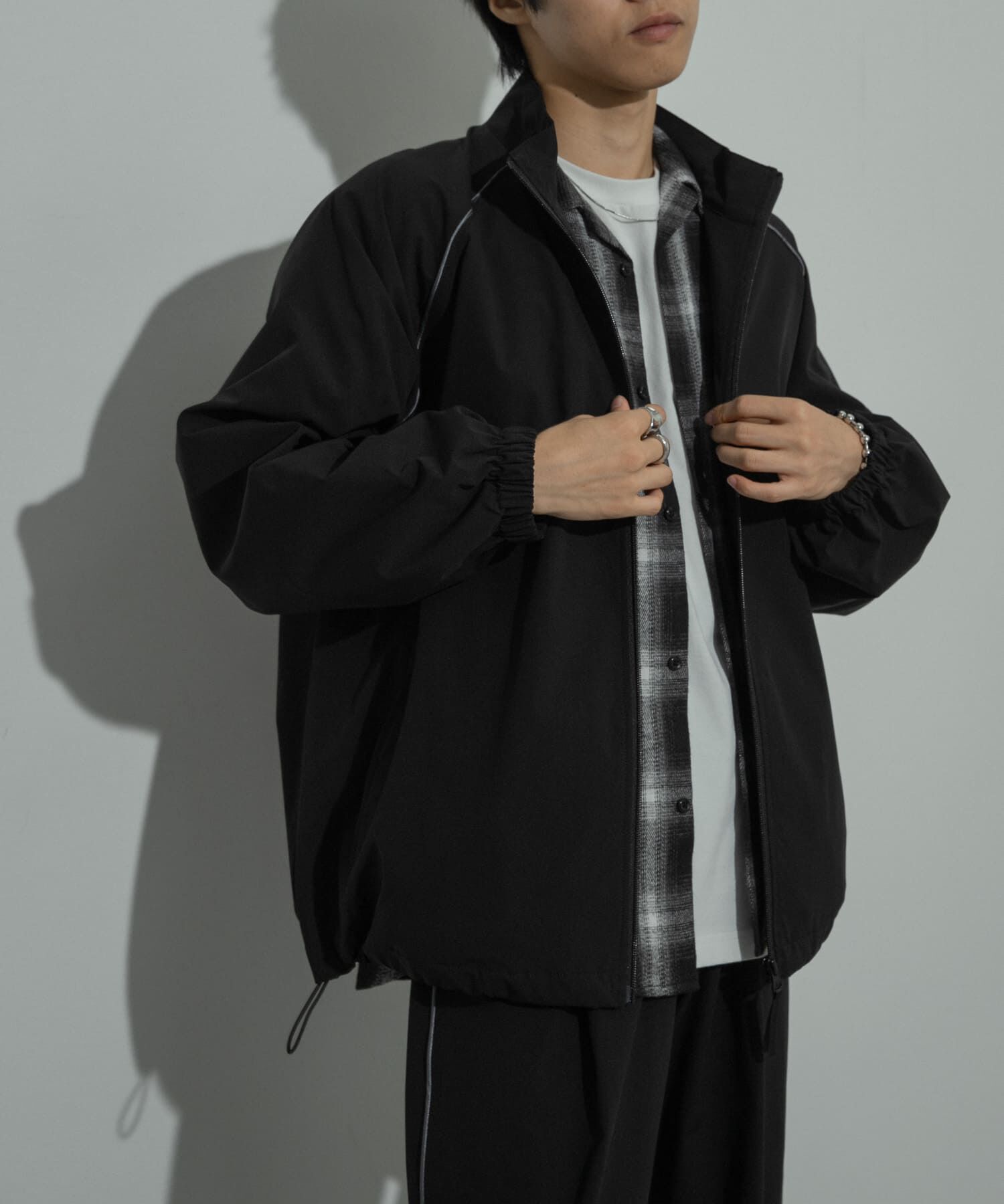 SENSE OF PLACE by URBAN RESEARCH「『セットアップ対応』パイピングスタンドブルゾン」|ブルゾン・スタジャン|