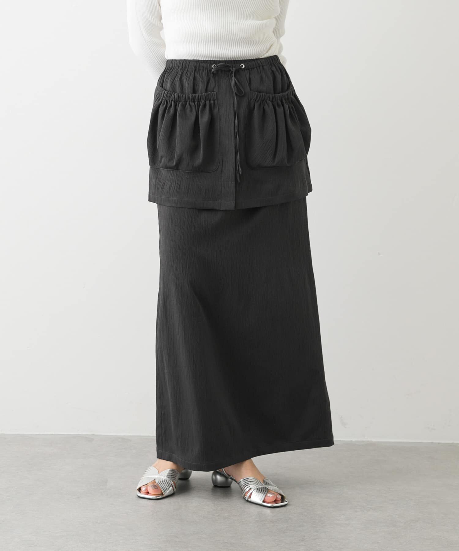 SENSE OF PLACE by URBAN RESEARCH「ギャザーポケットレイヤードスカート」|スカート|