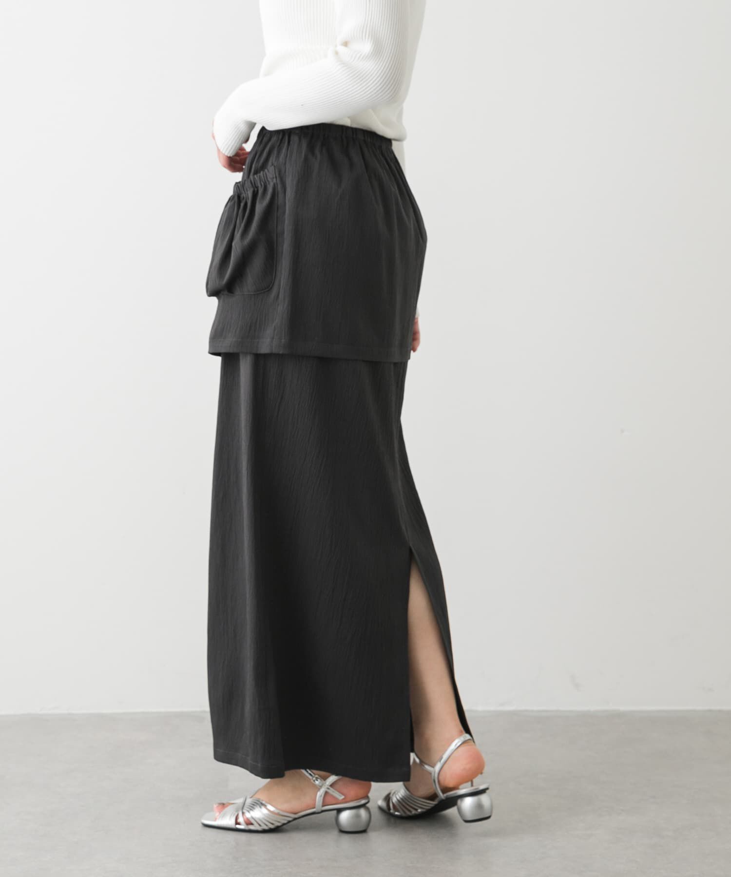 SENSE OF PLACE by URBAN RESEARCH「ギャザーポケットレイヤードスカート」|スカート|