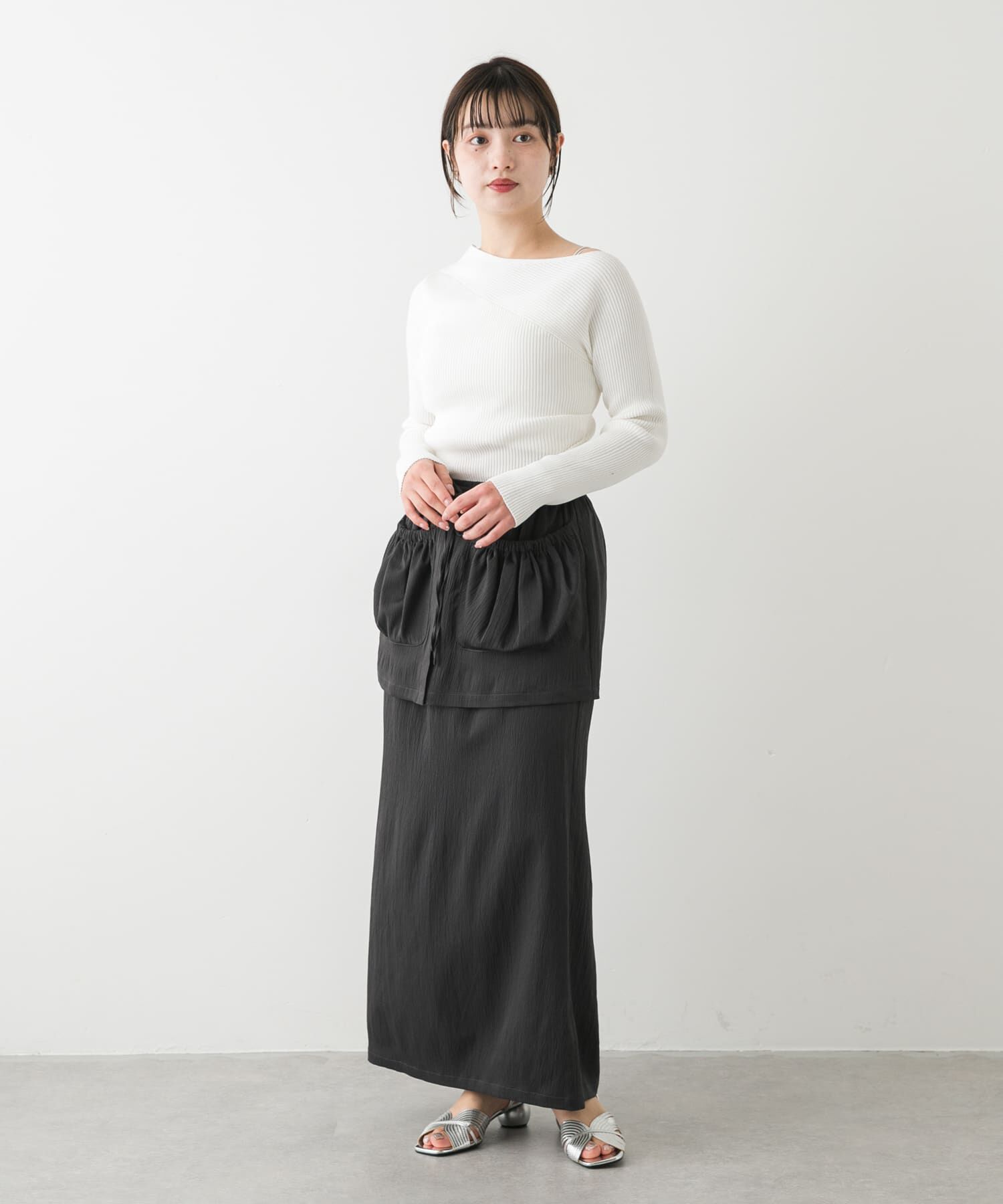 SENSE OF PLACE by URBAN RESEARCH「ギャザーポケットレイヤードスカート」|スカート|