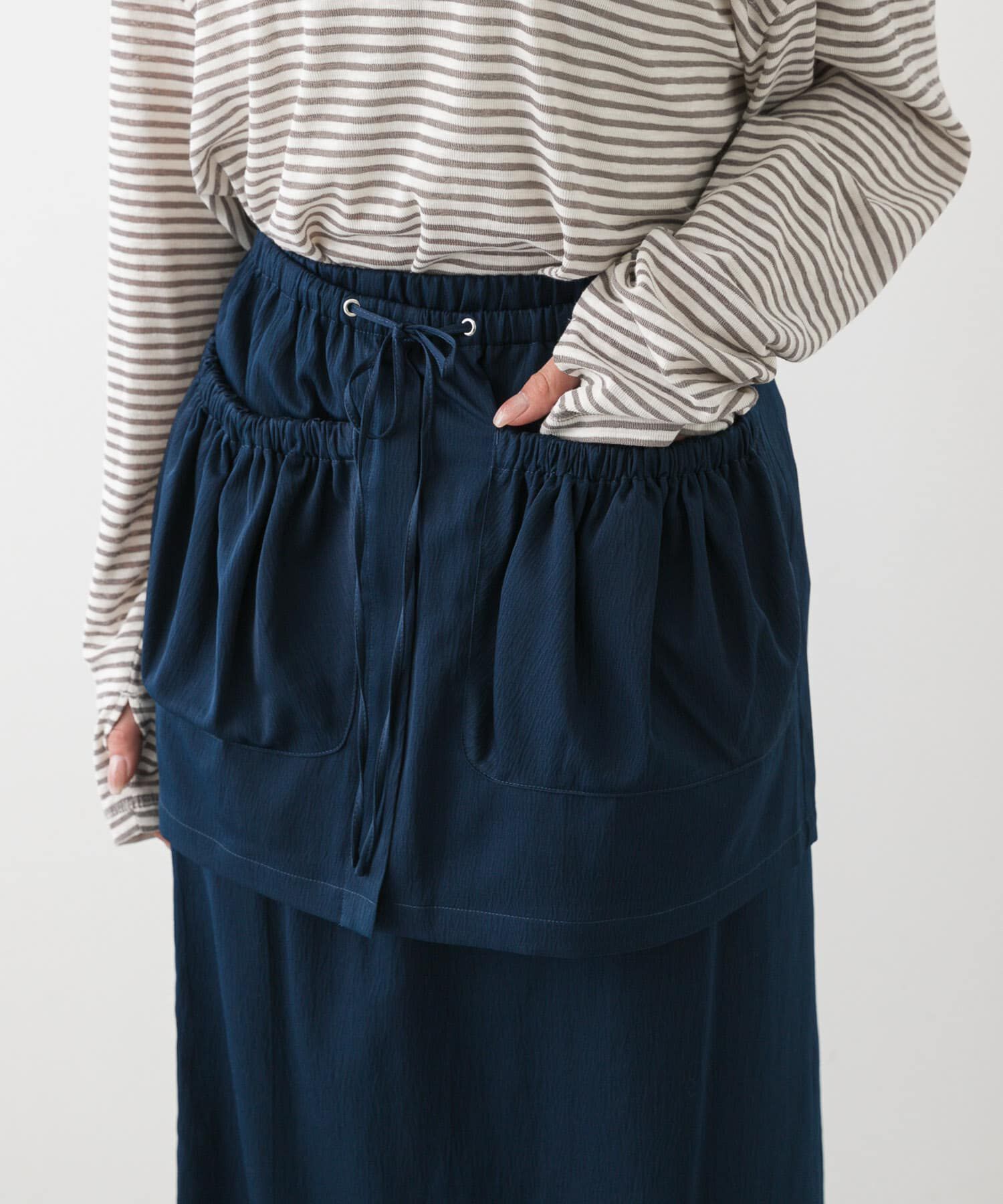 SENSE OF PLACE by URBAN RESEARCH「ギャザーポケットレイヤードスカート」|スカート|