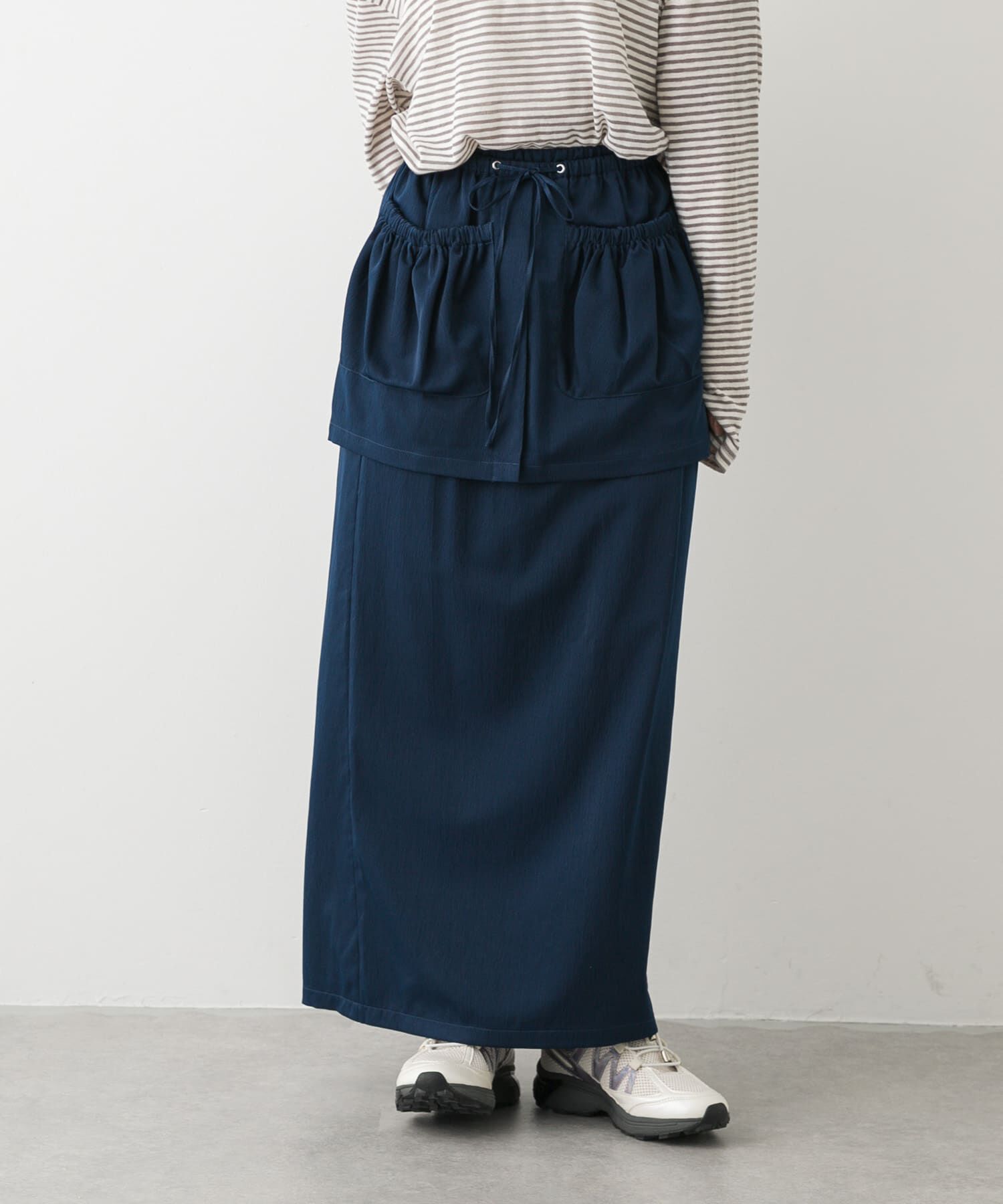 SENSE OF PLACE by URBAN RESEARCH「ギャザーポケットレイヤードスカート」|スカート|