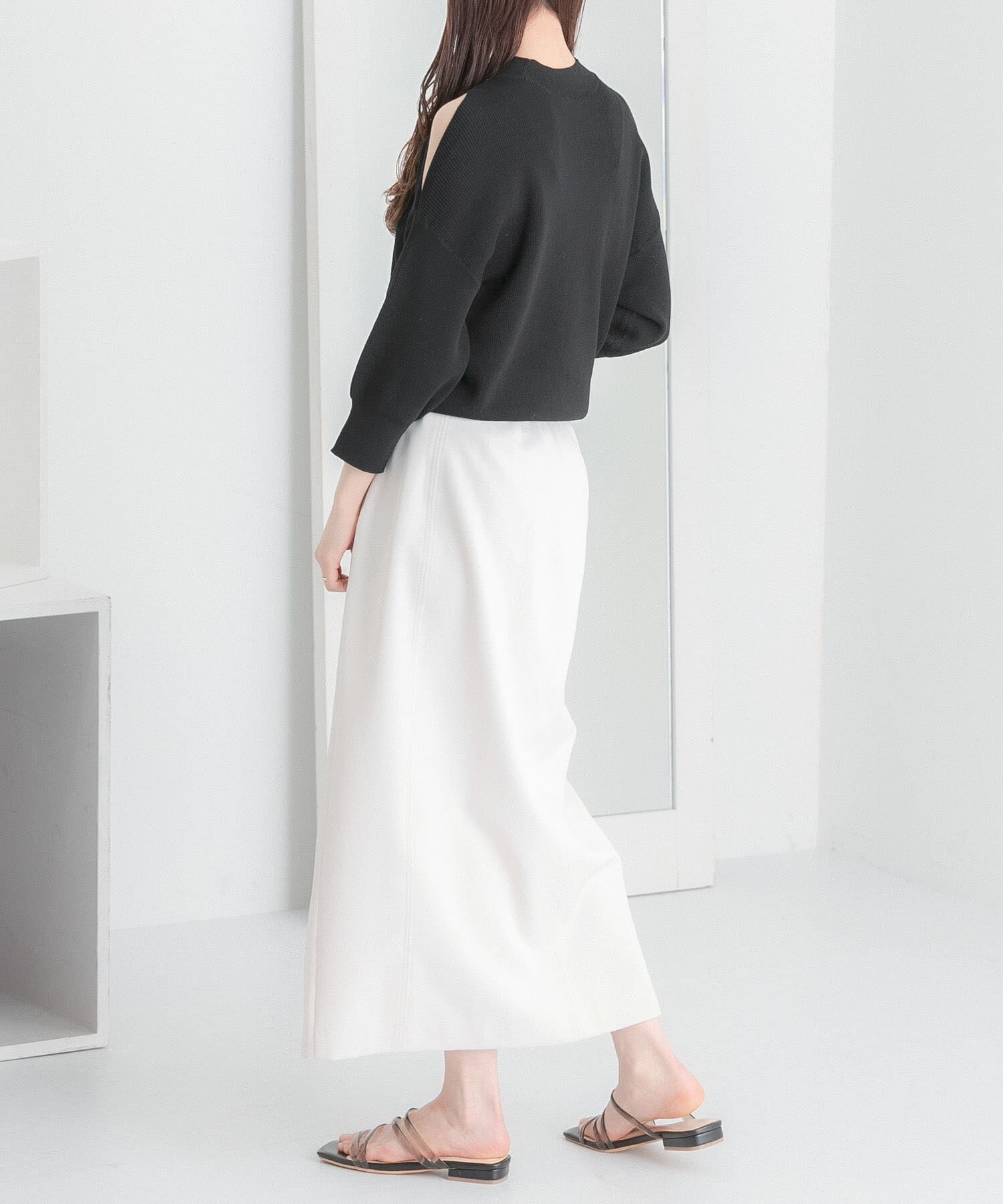 SENSE OF PLACE by URBAN RESEARCH「カットアウトハイネックセーター(5分袖)」|ニット・セーター|