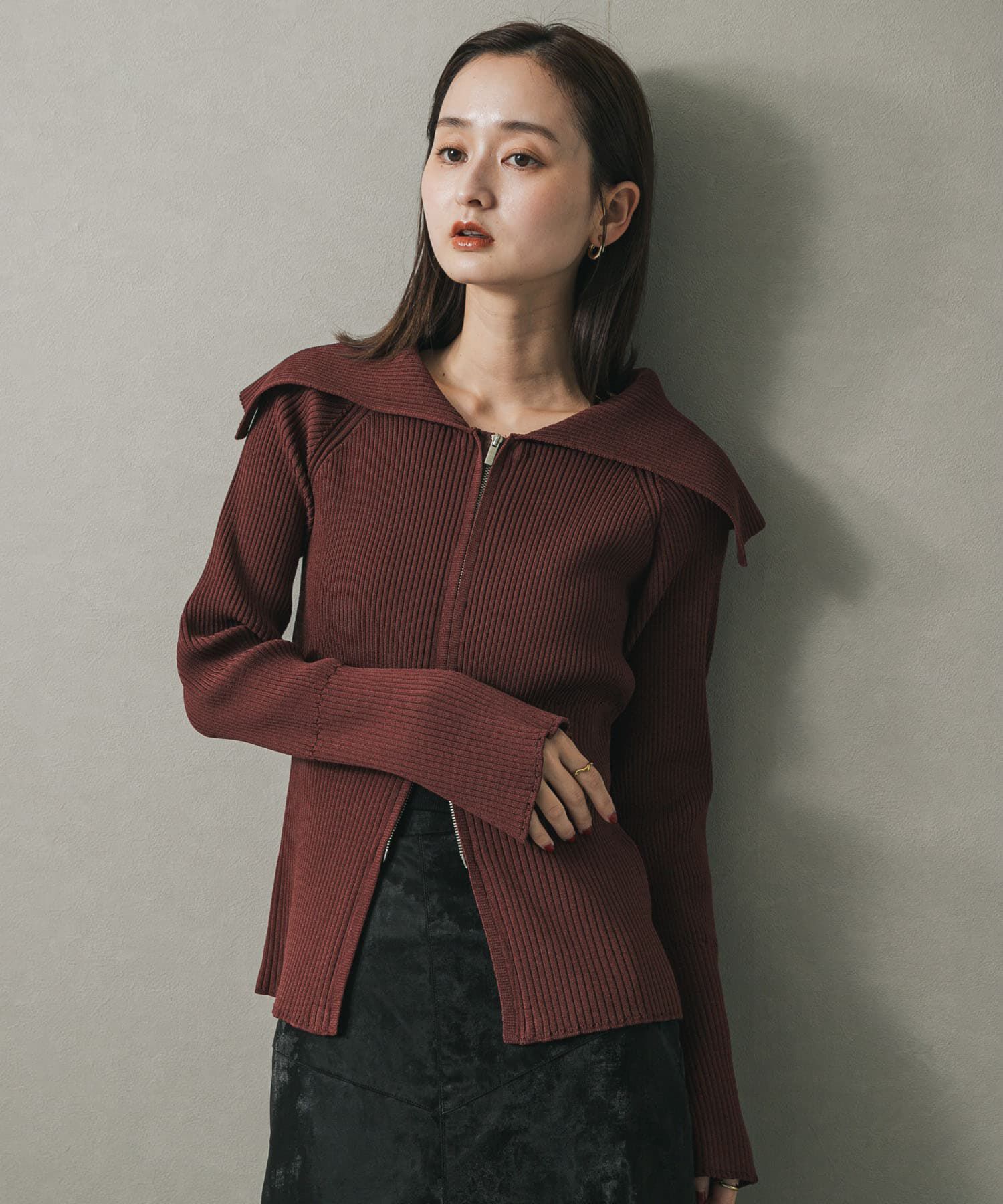 SENSE OF PLACE by URBAN RESEARCH「ビックカラージップセーター」|ニット・セーター|