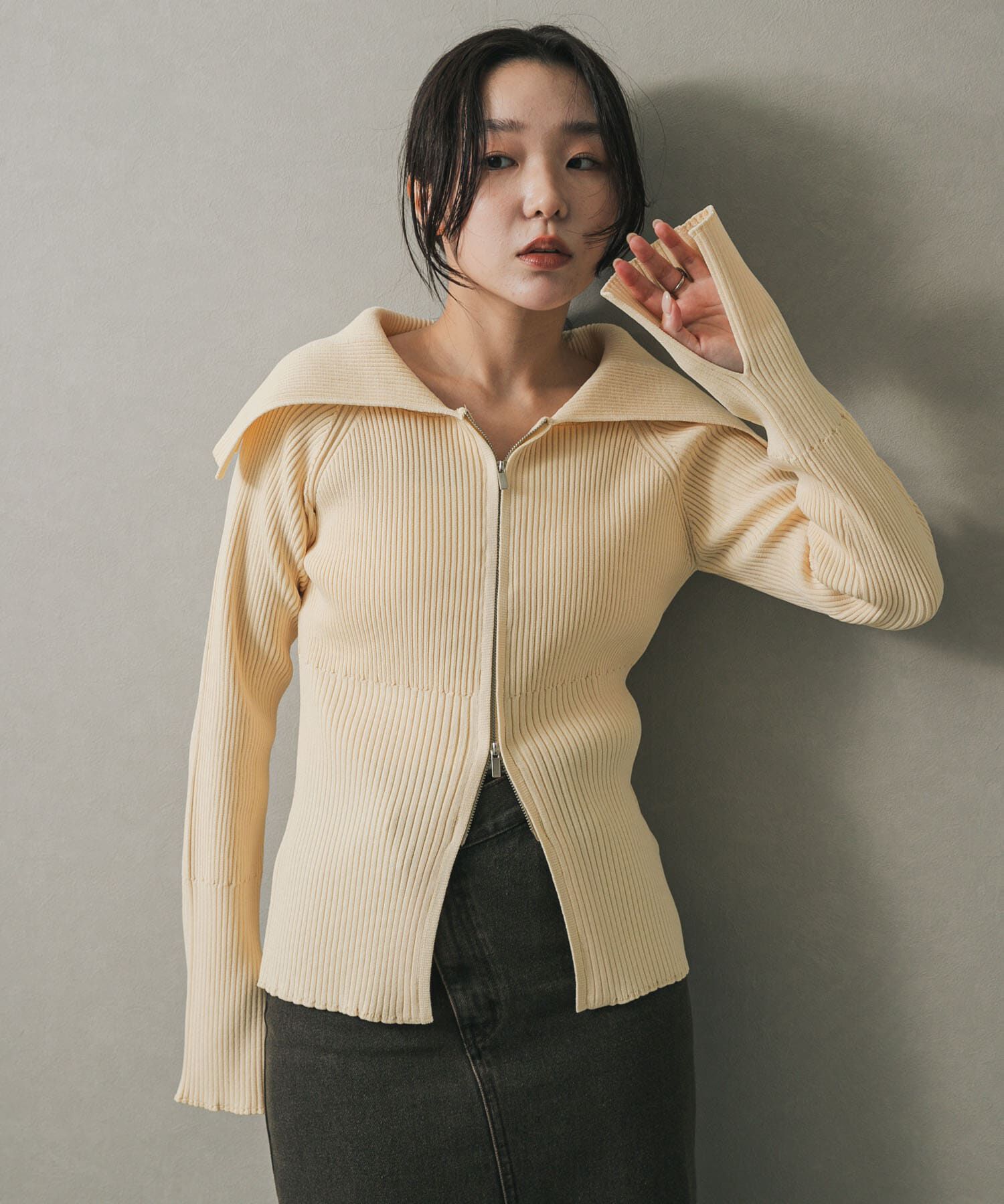 SENSE OF PLACE by URBAN RESEARCH「ビックカラージップセーター」|ニット・セーター|