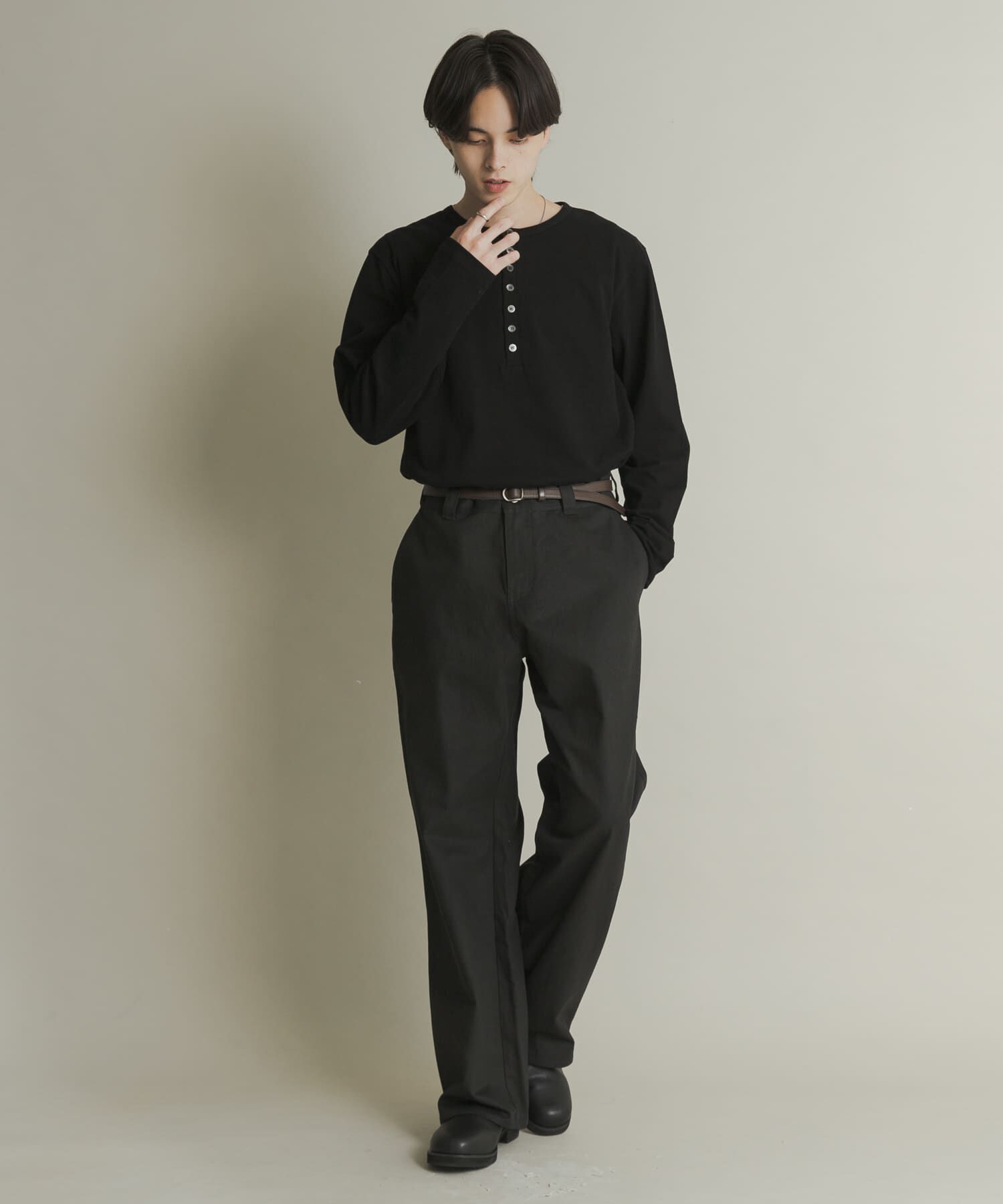 SENSE OF PLACE by URBAN RESEARCH「ヘンリーネックロングTシャツ」|Tシャツ・カットソー|