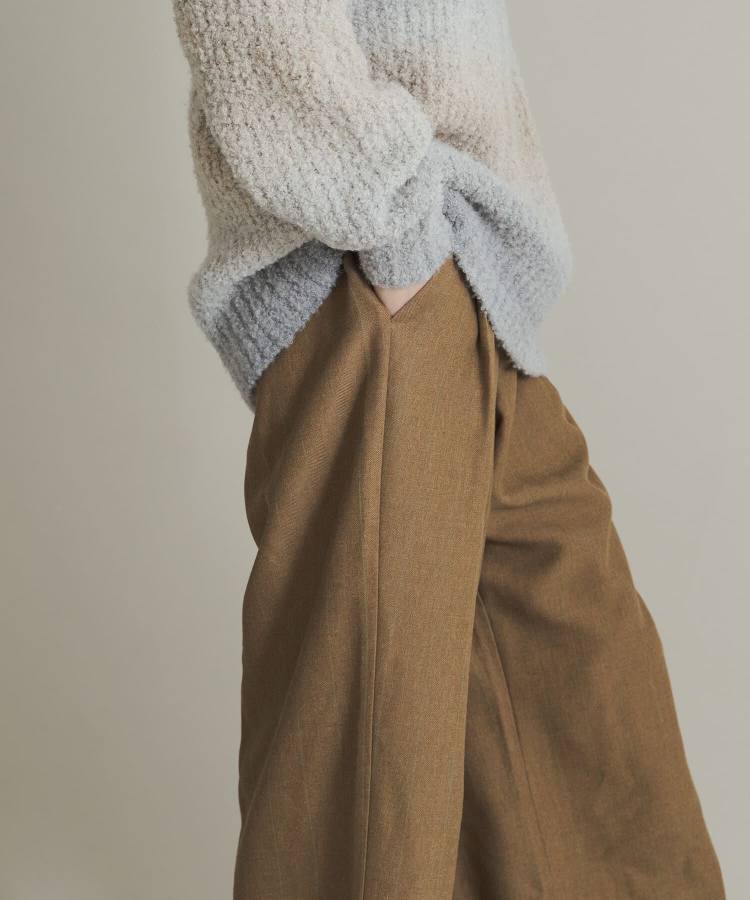 SENSE OF PLACE by URBAN RESEARCH「ウールタッチストライプワイドフレアパンツ」|その他|