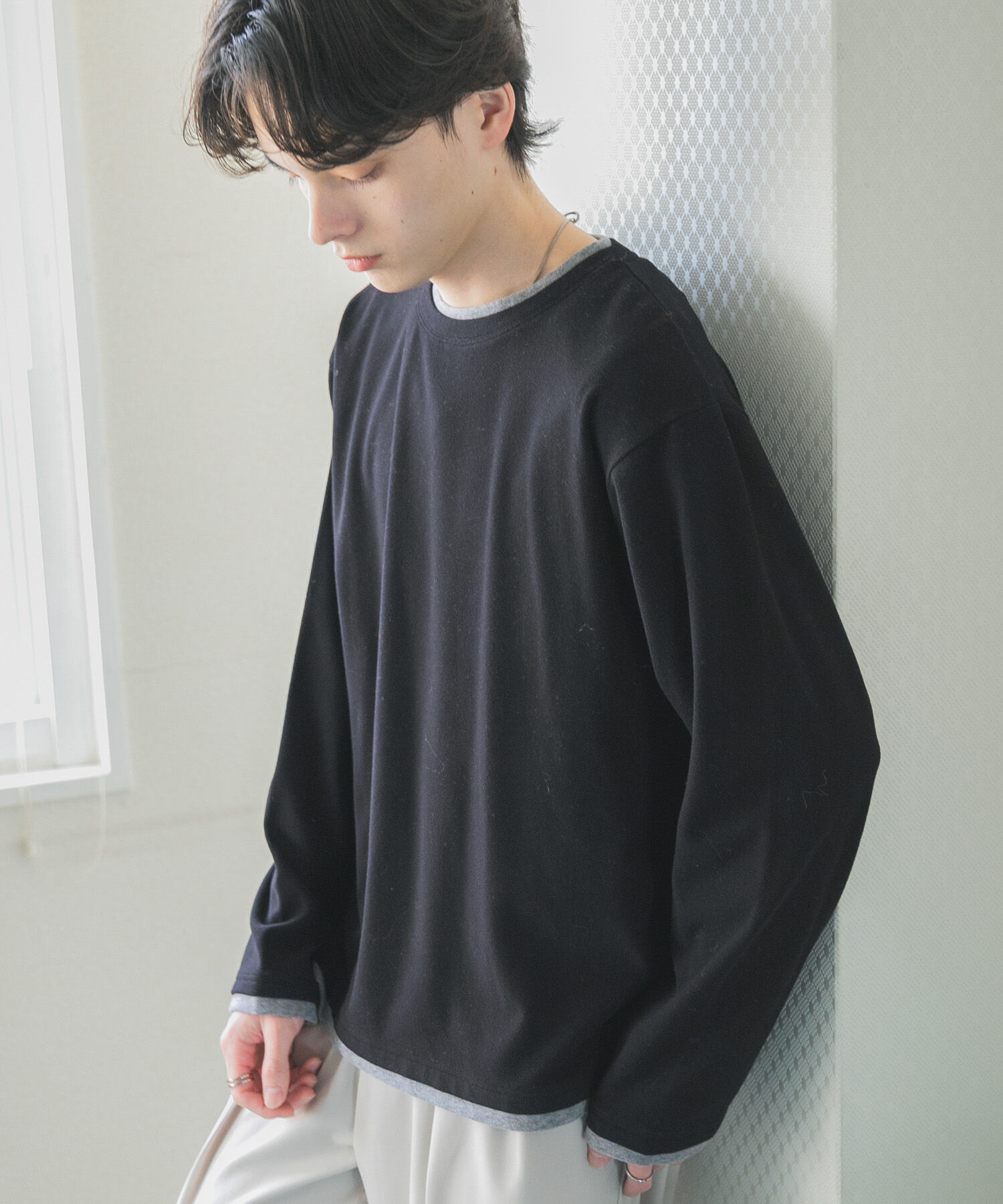 SENSE OF PLACE by URBAN RESEARCH「フェイクレイヤードロングTシャツ」|Tシャツ・カットソー|