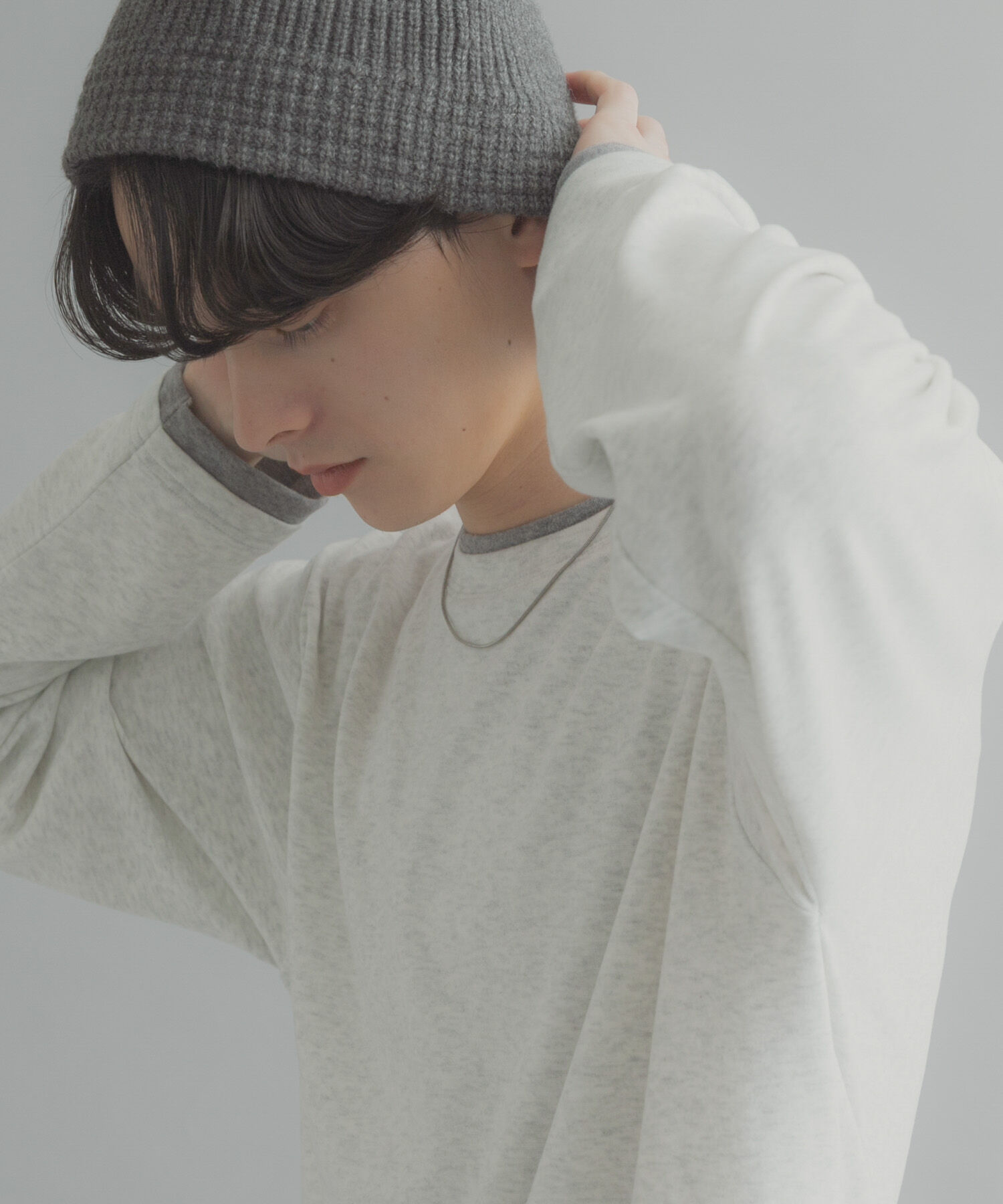 SENSE OF PLACE by URBAN RESEARCH「フェイクレイヤードロングTシャツ」|Tシャツ・カットソー|ライトグレー