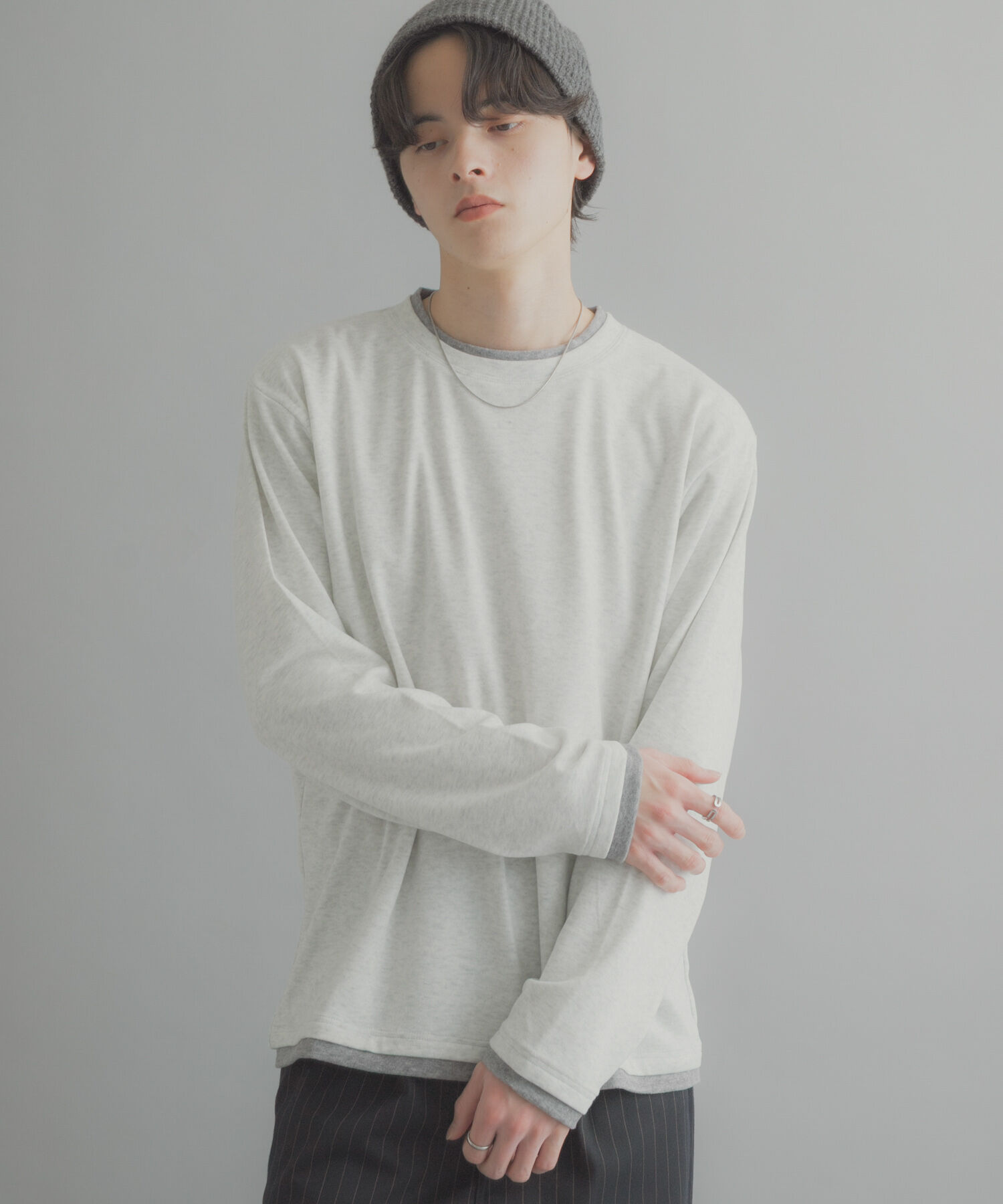 SENSE OF PLACE by URBAN RESEARCH「フェイクレイヤードロングTシャツ」|Tシャツ・カットソー|