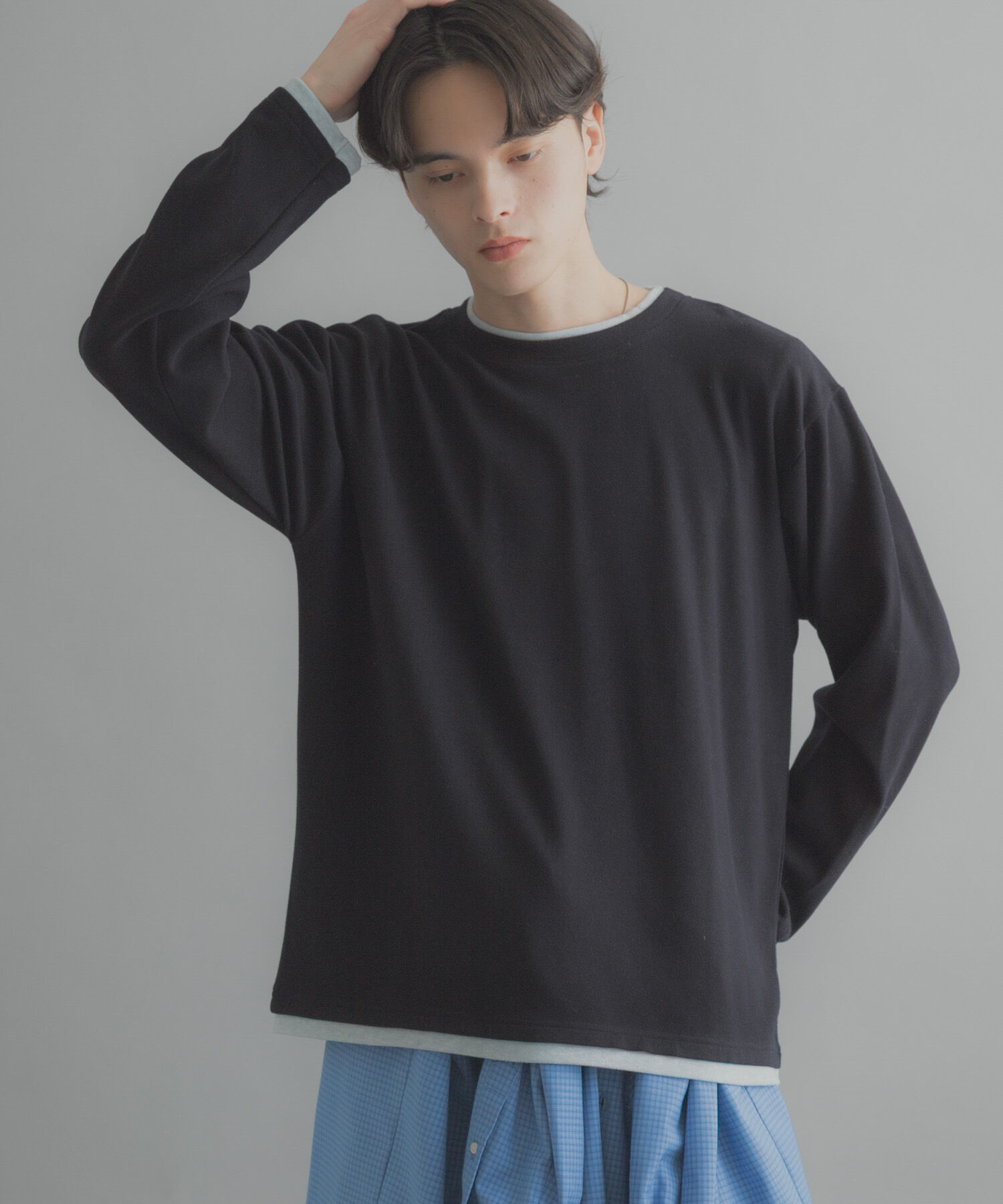 SENSE OF PLACE by URBAN RESEARCH「フェイクレイヤードロングTシャツ」|Tシャツ・カットソー|