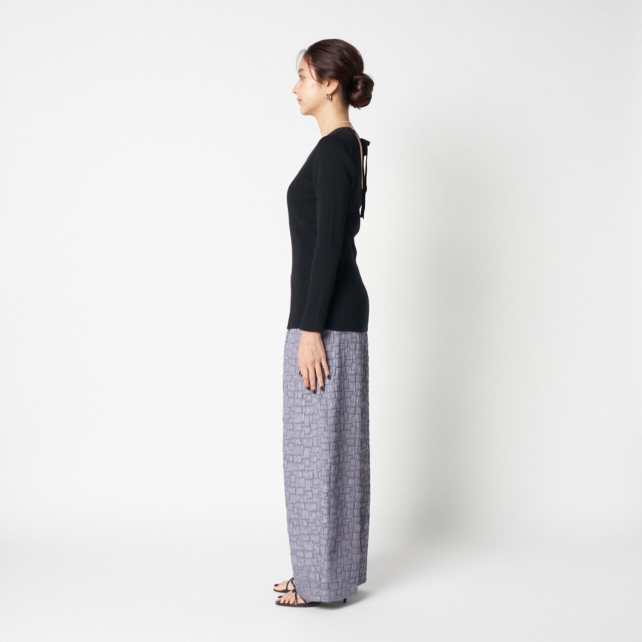 HELIOPOLE「HELIOPOLE BACK RIBBON RIB KNIT」|Tシャツ・カットソー|