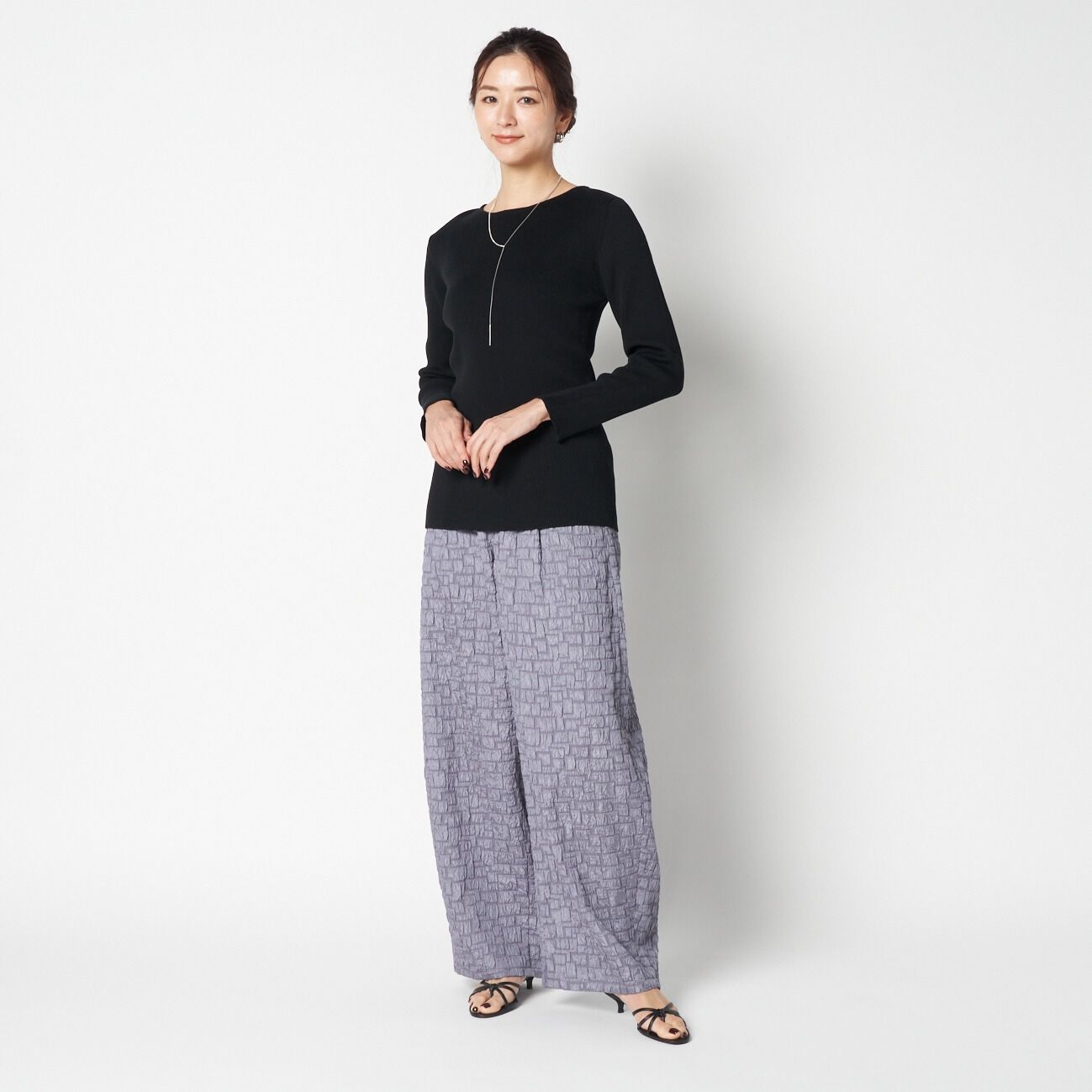 HELIOPOLE「HELIOPOLE BACK RIBBON RIB KNIT」|Tシャツ・カットソー|
