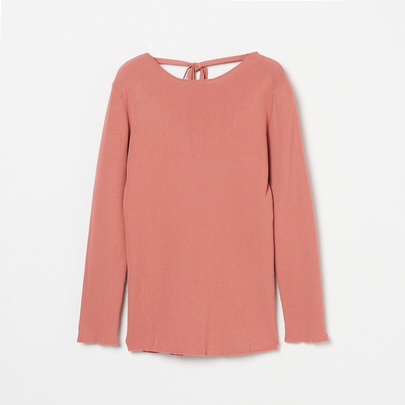 HELIOPOLE「HELIOPOLE BACK RIBBON RIB KNIT」|Tシャツ・カットソー|ピンク