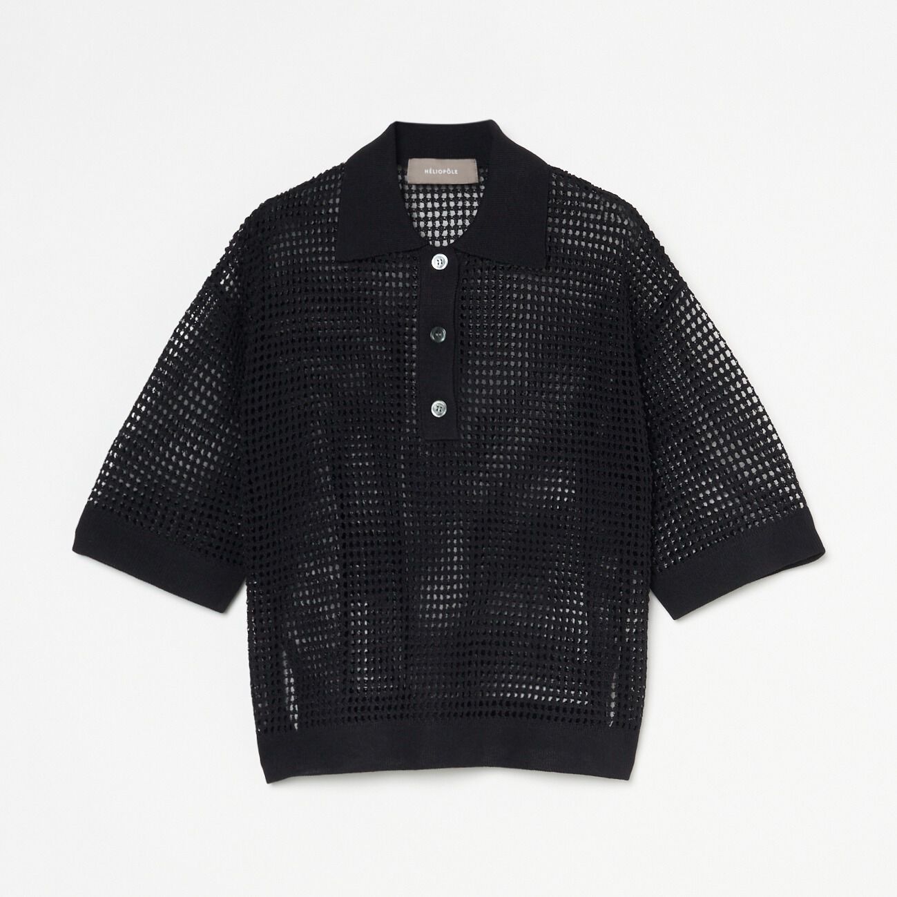 HELIOPOLE「HELIOPOLE POLO KNIT PULLOVER」|Tシャツ・カットソー|ブラック
