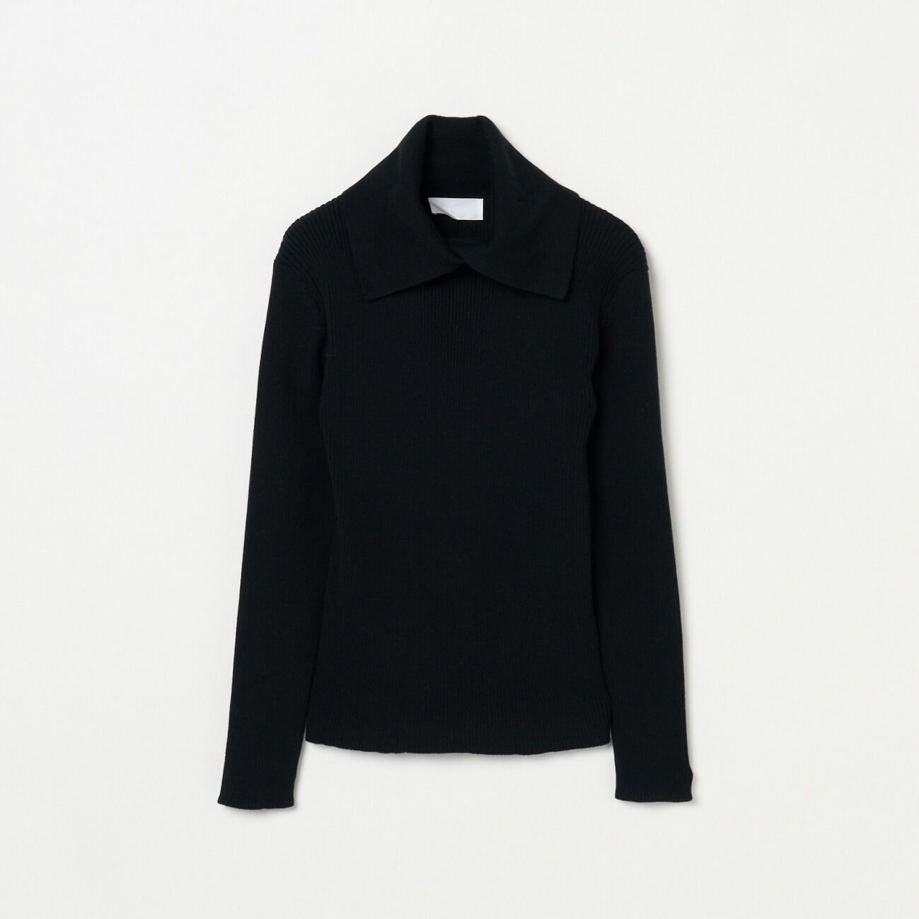  「uca COLLARED RIB TURTLE PULL OVER」|ニット・セーター|ブラック
