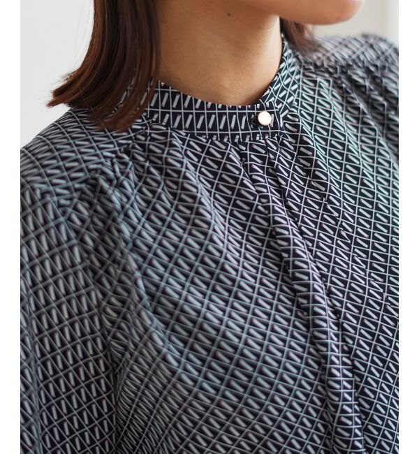 le.coeur blanc「《手洗い可能》デシンキカプリントスカーフタイブラウス」|シャツ・ブラウス|