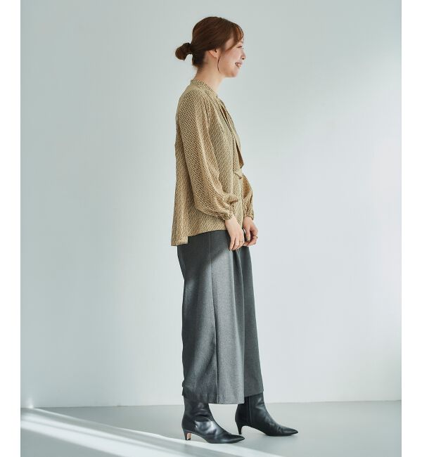 le.coeur blanc「《手洗い可能》デシンキカプリントスカーフタイブラウス」|シャツ・ブラウス|