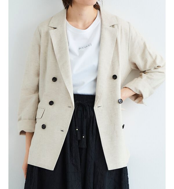  「BOUQUETロゴ7分袖T」|Tシャツ・カットソー|