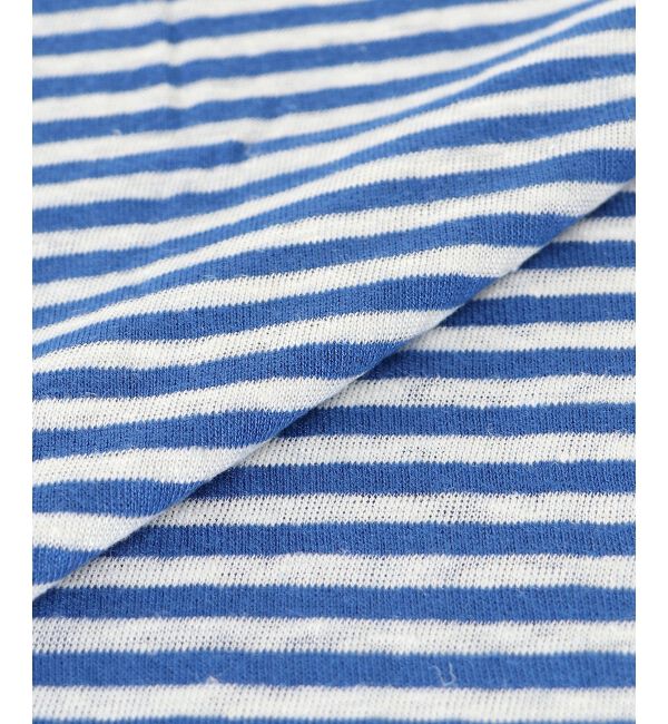 le.coeur blanc「《手洗い可能》麻混ボーダーTシャツ」|Tシャツ・カットソー|