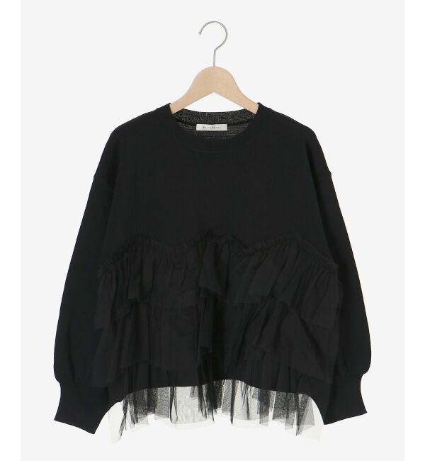 le.coeur blanc「《手洗い可能》Perle Peche チュールキリカエニット」|ニット・セーター|