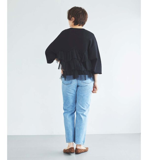 le.coeur blanc「《手洗い可能》Perle Peche チュールキリカエニット」|ニット・セーター|