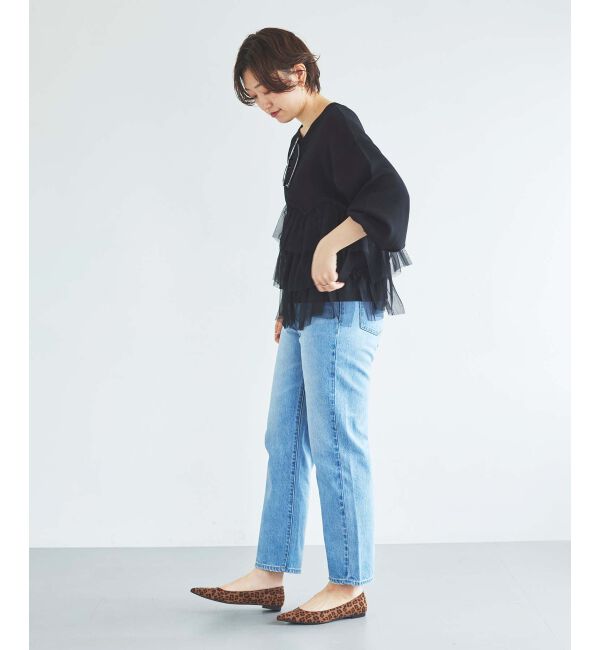 le.coeur blanc「《手洗い可能》Perle Peche チュールキリカエニット」|ニット・セーター|