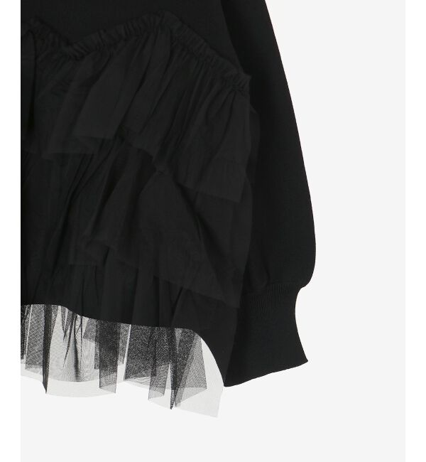 le.coeur blanc「《手洗い可能》Perle Peche チュールキリカエニット」|ニット・セーター|