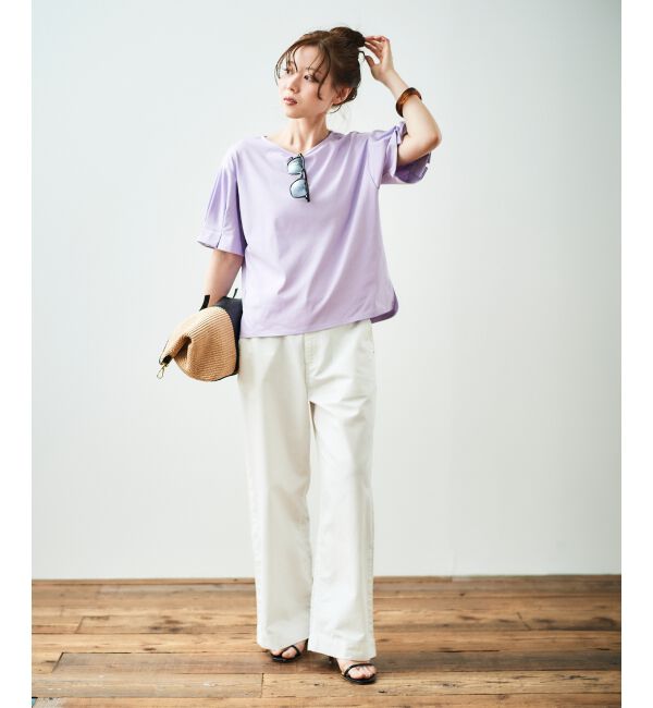 「コットンタックスリーブTシャツ」|Tシャツ・カットソー|