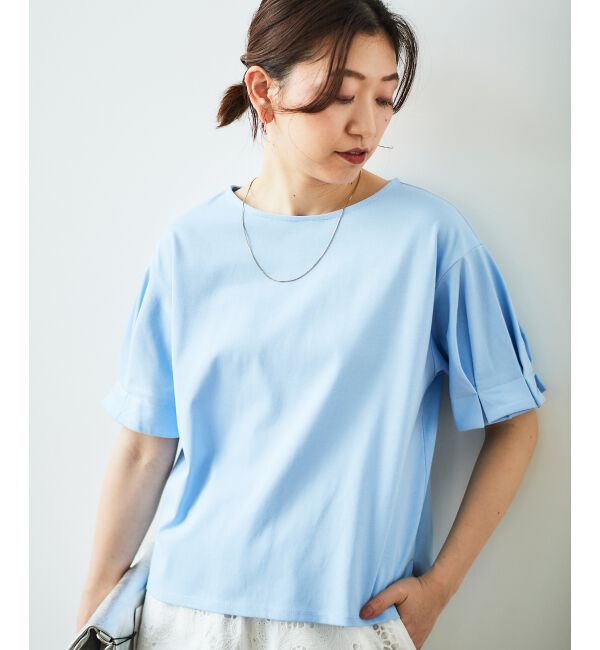  「コットンタックスリーブTシャツ」|Tシャツ・カットソー|