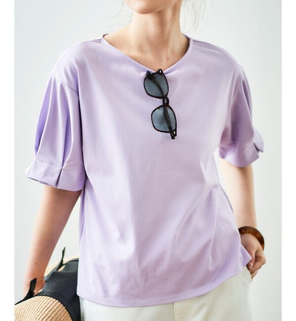  「コットンタックスリーブTシャツ」|Tシャツ・カットソー|